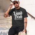 thumbnail image 3 of Liquid Death T-Shirt Casual Tee Shirts For Men, 3 of 6