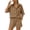 Khaki, variant on MuXiKeJi Clothes Linen Two Piece Set Women Shorts Lounge Wear Matching Fashion Short Sleeve Shirts And High Waist Shorts Summer Outfit