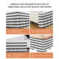 thumbnail image 6 of Grey Stripes Wrap Around Bed Skirts for King Bed 18" Drop, Bed Skirt with Adjustable Elastic Belt Dust Ruffle Bed Valance for Bedroom Hotel Luxury Simple Gray White Texture Bed Frame Cover, 6 of 7