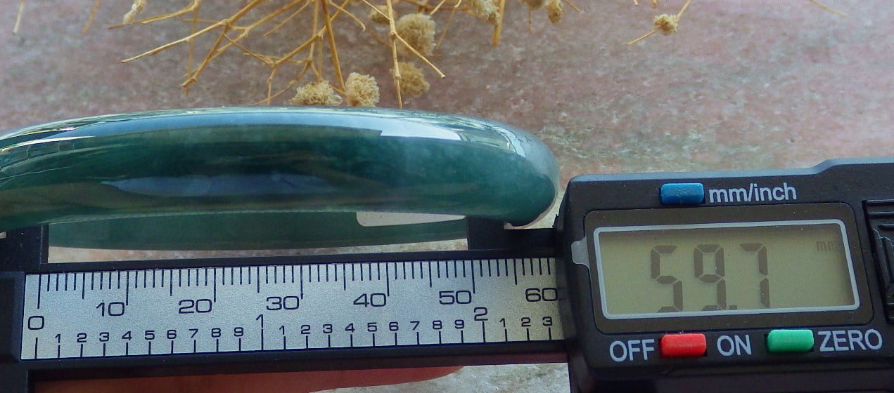 Icy Green Natural A JADE Jadeite Bangle Bracelet 60 mm 684436 TN