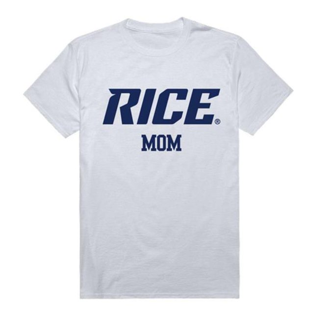 W Republic 549-172-WHT-04 Rice University College Mom T-Shirt, White - Extra Large