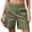 Green#9527, variant on BOOMNY Womens Cargo Shorts Low Rise Baggy Shorts For Women Solid Color Lightweight Loose Fit Cozy Summer Dailywear