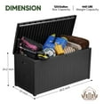 thumbnail image 5 of EHHLY Commercial Grade Deck Box, 120 Gallon Outdoor Storage Box Large, Lockable Package Bin Delivery Box for Outside Front Porch, Patio Cushions Storage Containers Waterproof, Black, 5 of 10
