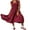 Red, variant on Women's Christmas Plaid Smocked Midi Dress Ruffle Strap Tiered Casual Dress Vintage Gingham Backless Flowy A-Line Dress For Holiday Party Clothes