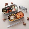 thumbnail image 4 of New Portable Leak-proof Food Double-layer Bento Box Lunch Box Lunch Box for Kids Food Container Food Storage Snack white 2, 4 of 6