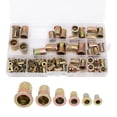 thumbnail image 1 of 93pcs Blind Rivet Nut Nutserts Zinc M3/4/5/6/8/10 Rivet Nut Inserts Threaded Rivet Nuts, 1 of 14