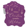 thumbnail image 1 of Inkdotpot Pack Of 50 Merry Christmas & Happy Text Paper Tags DIY Craft Bracket Shape Real Rose Gold Foil Hang Tags, 1 of 7
