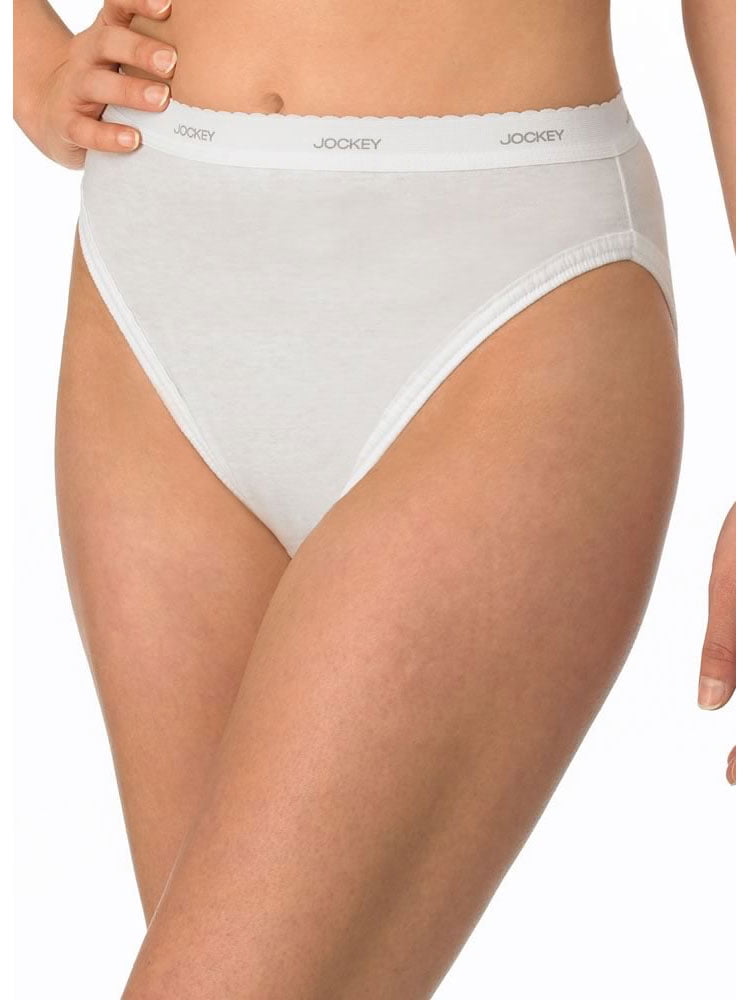 Jockey Womens Underwear Classic French Cut 3 Pack 6 white 