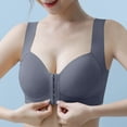 thumbnail image 4 of hoksml Plus Size Front Closure Bra, Wirefreee Extra-Elastic Bra, Sports Bras, Women's Comfortableable Adjustable Gathering Breathable Bra Underwear Daily Bra 2025 on Clearance, 4 of 5