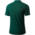 thumbnail image 2 of Cadmus Men's Polo Shirt Quick Dry Performance Short Sleeve Tactical Shirts Pique Jersey Golf Shirt,8688,Dark Green,XL, 2 of 7