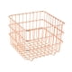 thumbnail image 5 of Cesta de almacenamiento de hierro, organizador de maquillaje INS, cesta de alambre para dormitorio Oro rosa 13x13cm, 5 of 9