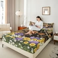 thumbnail image 4 of Castle Fairy Kawaii Cow 4pcs Bed Sheets for Children Teens Adults,Farmhouse Animal King Sheets,Chic Floral Flowers Daisy Super Cozy Sheet Set,Lightweight Room Decor, 4 of 7