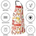 thumbnail image 5 of Goofa Firefighter Icons Printed Waterproof Apron 33" Chef Aprons for Men Heavy Duty Chemical Work Apron Adjustable Bib Apron, 5 of 9