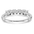 thumbnail image 5 of Solid 14K White Gold Five Stone Diamond Wedding Band Ring Size 7.5 (.25 cttw.), 5 of 8