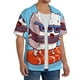 thumbnail image 2 of Balery Sushi Salmon Surfing Camisa Casual de Manga Corta con Botones para Hombre, Texturizada, Estilo Cubano, para Playa, Verano-Small, 2 of 5