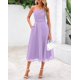 thumbnail image 3 of Vestido PRETTYGARDEN de verano con tirantes finos para mujer, color morado, 3 of 9