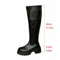 thumbnail image 6 of Knee High Riding Boots Platform Sole Comfortable Footwear for Fall and Winter Fashion Booties with Rear Zipper, 6 of 9