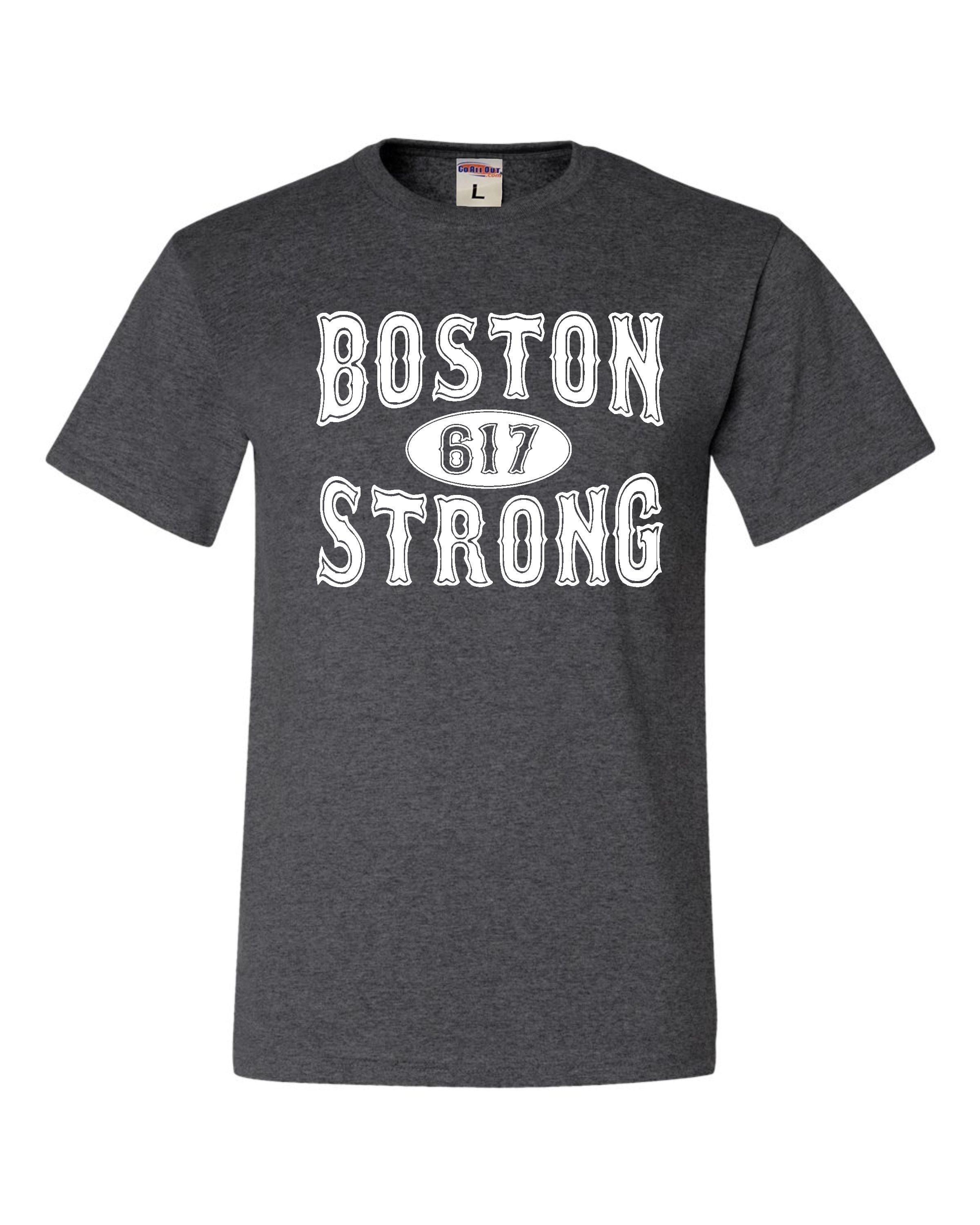 Boston Strong 617 State Adult T-Shirt Tee Boston Strong 617 State Adult T-Shirt Tee