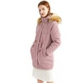 thumbnail image 2 of Innerwin Coat Long Sleeve Ladies Outwear Outdoor Solid Color Warm Jacket Light Pink XL, 2 of 4