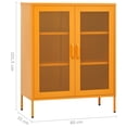 thumbnail image 4 of vidaXL Armoire de Rangement Jaune Moutarde 80x35x101,5 cm Acier, 4 of 5