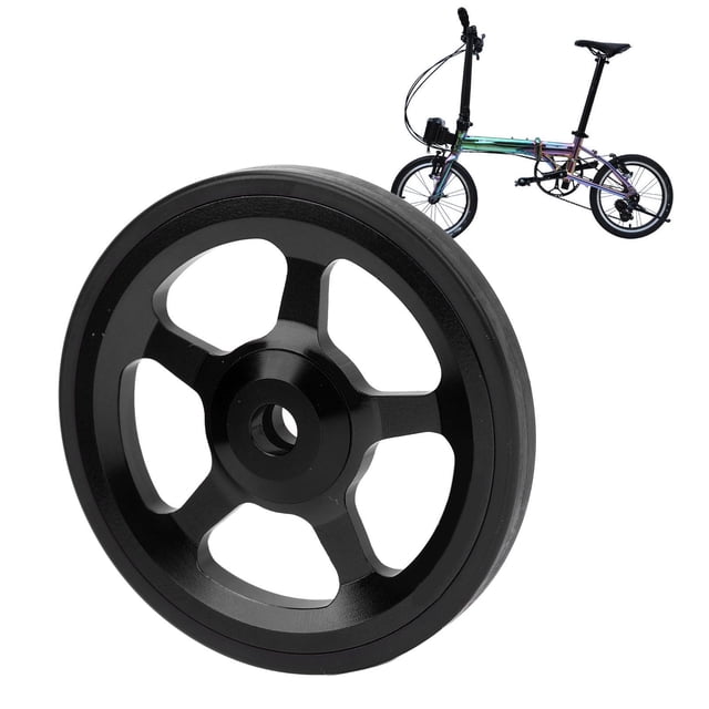 Vélo Pliant Roue Facile de Remplacement, Accessoires de Cyclisme de Remplacement Roues Roulantes Auxiliaires Alliage d'Aluminium