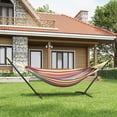 thumbnail image 2 of Hamaca con Soporte – Tela Transpirable Acolchada – Diseño Ergonómico – 6 Alturas Ajustables – Anillo Reforzado – Patio, Jardín, Balcón y Jardín Trasero, 2 of 10