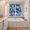 Navy Blue, variant on Haze Blue Coastal Kitchen Curtains Window Panels, Summer Beach Nautical Starfish Coral Vintage Insulated Window Treatment Curtain, Grommet Curtains for Bedroom/Living Room/Bathroom, 2 Piece 42"Wx45"L