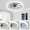 White, variant on LISUNAR Ceiling Fans with Lights,20" Low Profile Ceiling Fan with Light,Dimmable LED Ceiling Fan,Modern Flush Mount Fan Light,App & Remote Control,Bladeless Ceiling Fans for Bedroom,Living Room-Brown