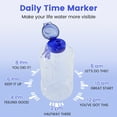 thumbnail image 3 of JUSTLET 74 fl oz Sports Water Bottle with Motivational Time Marker, Leakproof Lid & Sturdy Handle, Clear., 3 of 7