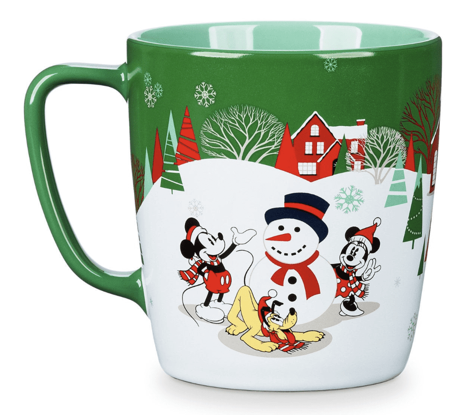 Disney Store Mickey and Friends Green Holiday Christmas