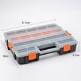 thumbnail image 3 of 17 Compartments Tool Organizer Box With Transparent Lid And Removable Dividers For Hardware Screws Bolts Nails Beads Jewelry And Fishing Tackles, Stackable Design With Safety Lock, 3 of 9