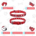 thumbnail image 3 of Leather Dog Collars for Small Medium Dogs with Rivet, Adjustable Studded Cute Dog Collar for Pet Boy Girl Kitten Cats, Bling Spiked Puppy Collars, 3 of 8