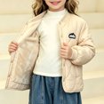 thumbnail image 5 of Spazoro Boys Quilted Bomber Jacket with Fleece Lined, Snap Closure Warm Baseball Collar Long Sleeve Winter Outerwear Coat Beige Size 13-14, 5 of 7