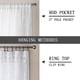 thumbnail image 5 of Tollpiz Cortinas Cortas De Hojas Transparentes Con Bordado De Hojas Blancas, Cortinas De Dormitorio Con Bolsillo Para Barra, Cortinas De Gasa De Lino Sintético Con Hojas Bordadas Para Sala De Estar, 5, 5 of 5