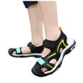 thumbnail image 3 of Tkrady Boys Sandals Summer New Casual Fashion Soft Sole Sparkly Breathable Closed Toe Sandals, Sizes 4-14 Years, 3 of 7