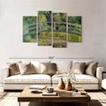 thumbnail image 2 of Elephant Stock The Water-lily Pond Wall Art - Horizontal Multi Panel Canvas - Living Room Wall Decor - Abstract Multi Panel - Green And Blue Decor By Claude Monet - 75" x 48", 2 of 4