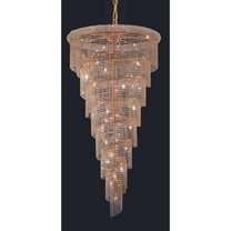 Elegant Lighting Value Spiral 26 light Gold Chandelier Clear Royal Cut Crystal