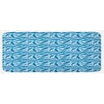 thumbnail image 1 of Whale Kitchen Mat, Big Blue Animals on Dotted and Swirled Abstract Underwater Background, Plush Decorative Kitchen Mat with Non Slip Backing, 47" X 19", Pale Blue Violet Blue, by Ambesonne, 1 of 1