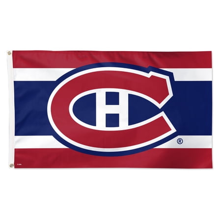 WinCraft Montreal Canadiens 3' x 5' Team Stripe Deluxe Single-Sided Flag