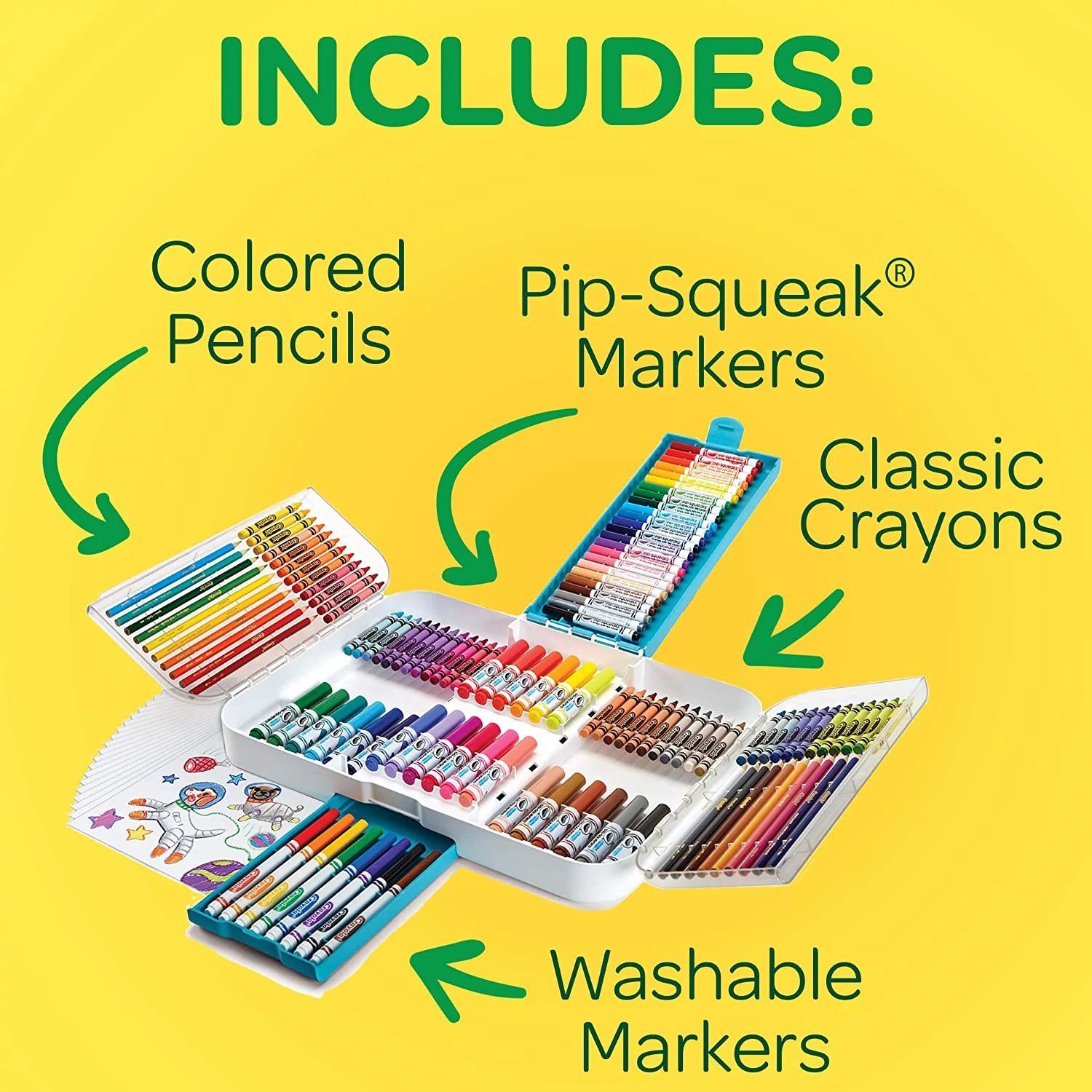 Crayola Ultra SmART Case, School Supplies, Markers & Crayons Art Set, Beginner Unisex Child - image 5 of 8