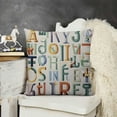 thumbnail image 2 of ABC English Alphabet Decorative Pillowcase Throw Pillow Cover, Colorful English Alphabet Educational for Sofa Bed Kids Room Playroom Nursery Home Decor Pillow Case, 2 of 5