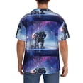 thumbnail image 5 of Disketp Men's Hawaiian Astronauts Start Running Print Shirts Button Down Holiday Beach Shirts-4X-Large, 5 of 7