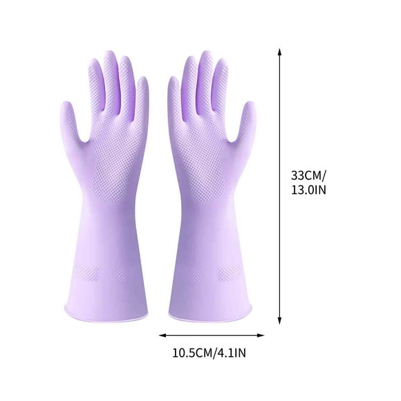 Rubber Gloves for Dishwashing Rubber Thickened Cleaning Gloves Thickened Dishwashing Gloves Household Kitchen Housework Cleaning Rubber Gloves