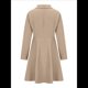 thumbnail image 4 of Vestido Blazer Elegante de Doble Botonadura, Corte Entallado, con Solapa con Muesca, Larga, Informal, para Eventos de Trabajo Caqui S, 4 of 8