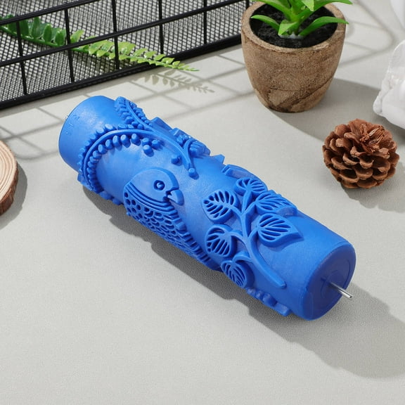 WORGEOUS Paint Texture Roller Patterned Paint Roller Blue Rubber Adults 1Pcs