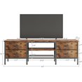 thumbnail image 3 of Hopper TV Stand with Storage  TV Table 55 Inch with Drawers for 60 65 Inch  TVs Console Table  TVs Bench for Living Room  Bedroom(Grey 55 Inch), 3 of 7