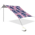 thumbnail image 2 of Wobogo Palm Trees Beach Tent Camping Sun Shelter 110 x 125in UPF50+ Outdoor Shade for Trips Fishing Picnics, 2 of 7