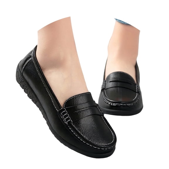 oqasdz Women Casual Shoes Loafers Slip On Flat Round Toe Shoes Comfortable Breathable Footwear for Ladies Versatile Daily Wear Outdoor Summer