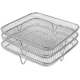 thumbnail image 2 of DEBGFS Air Fryer Basket Stainless Steel Air Fryer Accessories Air Fryer Racks Three Layer Stackable Dehydrator Racks Fit for 5.8QT COSORI Air Fryer and 7.5L-8L Square Air Fryer, 2 of 5