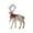 B, variant on ZLBDYG Glittering Reindeer Figure with Striped Bow & Berries Decor - Christmas Deer Ornaments for Family Display Collection - Window Scene Matching Decorations for Christmas Atmosphere Creation